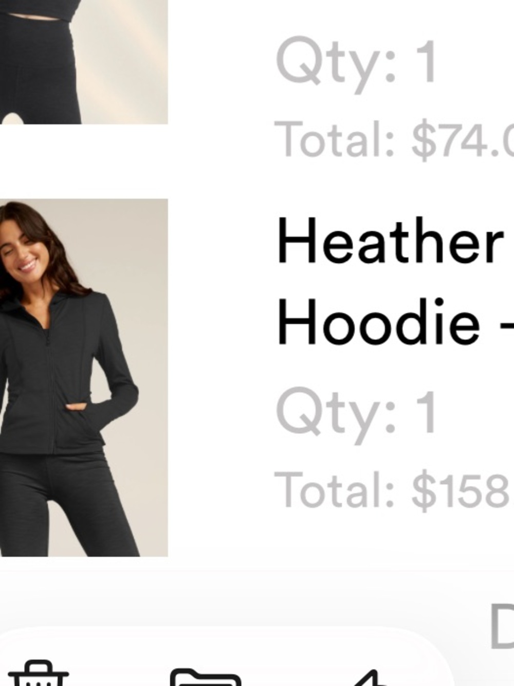 BEYOND YOGA Heather rib Black Full-Zip Hoodie